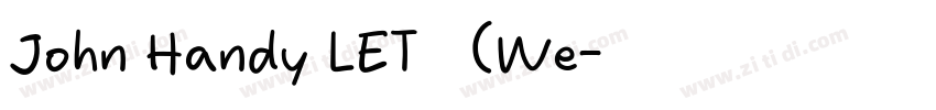 John Handy LET 普通(We字体转换